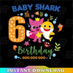 Shark 6th Birthday Svg, Boy Birthday Shark Svg Dxf Eps, Boy sixth Birthday Clipart, six Year Old, Baby, Shark