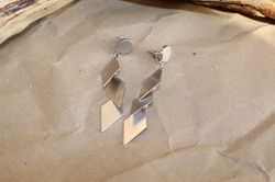 long earrings for women – designer earrings - metal earrings – gift for her