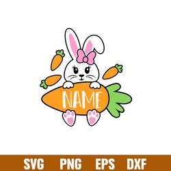Bunny Girl Name Holder, Bunny Girl Name Holder Svg, Happy Easter Svg, Easter egg Svg, Spring Svg, png,eps, dxf file