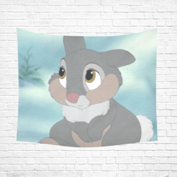 thumper wall tapestry, cotton linen wall hanging