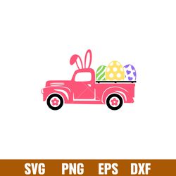 Happy Easter Truck with Eggs, Happy Easter Truck with Eggs Svg, Happy Easter Svg, Easter egg Svg, Spring Svg, png,dxf,ep