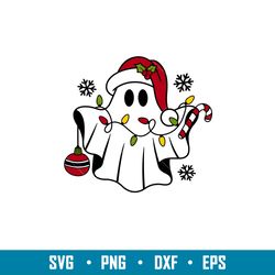 Christmas Ghost, Christmas Ghost Svg, Christmas Svg, Spooky Christmas Svg, Santa Claus Svg, png, dxf, eps file