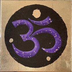Om Symbol Painting Om Mantra Original Art Meditation Artwork