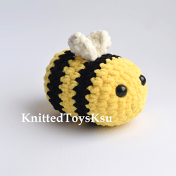 bee squishy Mothers day gift, bee worry pet buddy gift, bumblebee toy, fidget wasp gift KnittedToysKsu, bee gift ideas