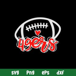 San Francisco 49ers Ball Svg, Logo San Francisco 49ers Svg, NFL Svg, Sport Svg, Png Dxf Eps File