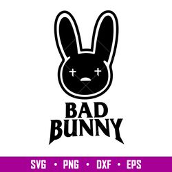 Bad Bunny 10, Bad Bunny Svg, Yo Perreo Sola Svg, Bad bunny logo Svg, El Conejo Malo Svg, png eps, dxf file