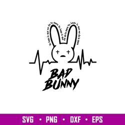 Bad Bunny 18, Bad Bunny Svg, Yo Perreo Sola Svg, Bad bunny logo Svg, El Conejo Malo Svg, png eps, dxf file