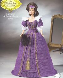 crochet pattern PDF-Fashion doll Barbie- Outfit for doll-vintage pattern- Barbie dress pattern