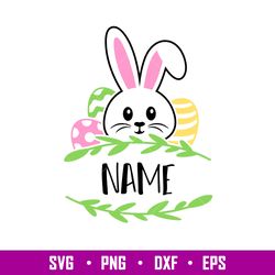 Bunny Boy Name Frame, Bunny Boy Name Frame Svg, Happy Easter Svg, Easter egg Svg, Spring Svg, png, dxf, eps file