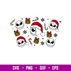 Christmas Jack Full Wrap, Christmas Jack Full Wrap Svg, Starbucks Svg, Coffee Ring Svg, Cold Cup Svg, png, dxf file