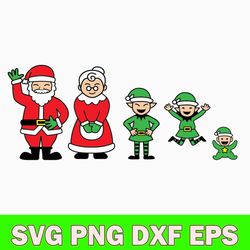Claus Family Svg, Santa Claus Svg, Merry Christmas Svg, Png Dxf Eps File
