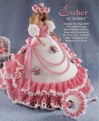 crochet vintage pattern PDF-Elaborately Embellished 3-Piece Ensemble Crocheted for Your Fashion Doll
