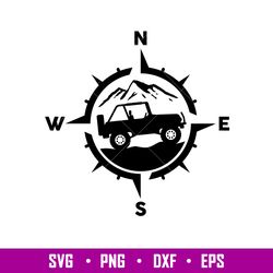 Compass Jeep, Compass Jeep Svg, Offroad Svg, Outdoors Svg, Outdoor Life Svg, png, eps, dxf file