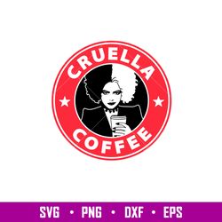 Cruella Coffee, Cruella Coffee Svg, Starbucks Svg, Coffee Ring Svg, Cold Cup Svg, png, dxf, eps file