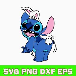 Easter Bunny Stitch Svg, Stich Svg, Cartoon Svg, Png Dxf Eps File