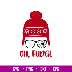 Oh Fudge, Oh, Fudge Svg, Merry Christmas Svg, Winter Hat Svg,png,dxf,eps file