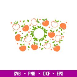 Peach Summer Full Wrap, Peach Summer Full Wrap Svg, Starbucks Svg, Coffee Ring Svg, Cold Cup Svg,png,dxf,eps file