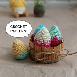 Crochet pattern Easter eggs, amigurumi Easter eggs, Easter crochet pattern, Easter crochet pattern