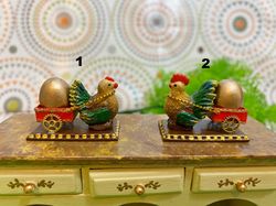Easter miniature. Holiday chickens. Easter. 1:12.