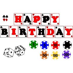 Happy Birthday to Poker Fan, Birthday Svg, Birthday Gift, Birthday Quote, Poker Svg, Poker Fan, Poker Logo, Poker Card,