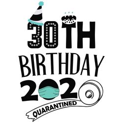 Now Is My 30th Birthday 2020 Quarantined, Birthday Svg, Birthday Gift, Birthday Quote, Birthday Shirt, 30th Birthday, Fo