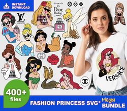 Princess Disney Bundle Svg, Princess Fashion Svg, Princess Svg, Princess Bundle Silhouette Svg File Cut Digital Download