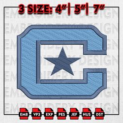 The Citadel Bulldogs Embroidery files, NCAA D1 teams Embroidery Designs, NCAA Bulldogs, Machine Embroidery Pattern
