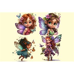 Watercolor Fantasy Fairy Clipart