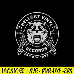 Hellcat Vinyl Records Svg, Png Dxf Eps File
