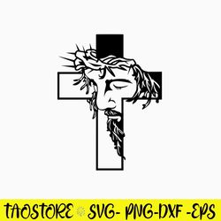 Jesus Cross Svg Christian Cross Svg, Png Dxf Eps File