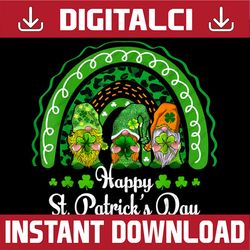 Happy St. Patrick's Day Gnome Lucky Rainbow PNG Sublimation Designs