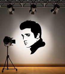 Elvis Presley, Popular American Singer And Actor, The King Of Rock And Roll, Music, Wall Sticker Vinyl Decal Mural Art
