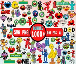 1000 File Sesame Street Disney Bundle Svg, Disney Svg,  Sesame Svg,  Sesame Street Bundle Svg File Cut Digital Download