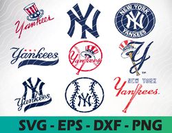 New York Yankees logo, bundle logo, svg, png, eps, dxf