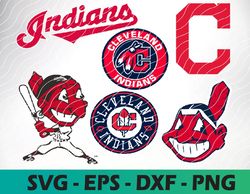 Cleveland  Indians logo, bundle logo, svg, png, eps, dxf