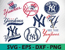 New York Yankees logo, bundle logo, svg, png, eps, dxf