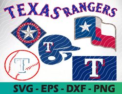 Texas Rangers logo, bundle logo, svg, png, eps, dxf