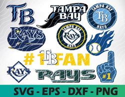 Tampa Bay Rays logo, bundle logo, svg, png, eps, dxf