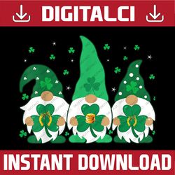 3 Irish Gnome Leprechaun Shamrock Gnomes St. Patrick's Day PNG Sublimation Designs