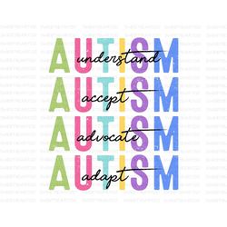 Autism PNG, Autism Design Png, Autism Accept Understand Love