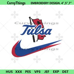 Tulsa Golden Hurricane Double Swoosh Nike Logo Embroidery Design File