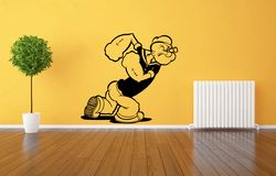 Popeye The Sailor Man Sticker American Comics Hero Wall Sticker Vinyl Decal Mural Art Decor