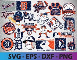 Detroit Tigers bundle logo, svg, png, eps, dxf 2