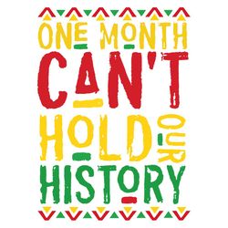 One Month Can Not Hold Our History Svg, Juneteenth Svg, Black History Svg