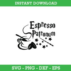 Expecting Patronum Coffee SVG, Harry Potter SVG, Magic Wand SVG, Instant Download