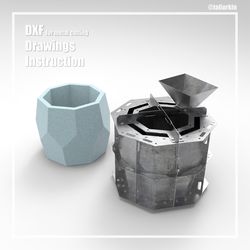 Welding Project Plans Drawings Mold 1 Pot (DXF, PDF)
