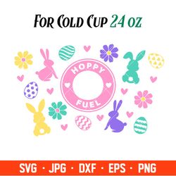 Hoppy Fuel Full Wrap Svg, Starbucks Svg, Coffee Ring Svg, Cold Cup Svg, Cricut, Silhouette Vector Cut File