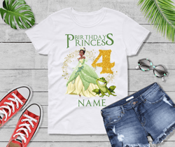 Princess Tiana Birthday Family custom shirts. Disney Princess Tiana Birthday T-shirts. Tiana Birthday T-shirts.