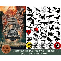 400 Jurassic Park Bundle svg, Jurassic Park svg, Dinosaur svg, Jurassic World svg, Cricut cut file