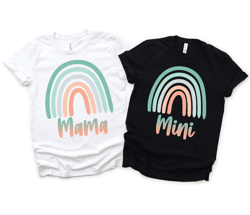 Mama Mini matching mother and daughter t-shirts. Mom and daughter matching outfits. Mama and Mini outfits.